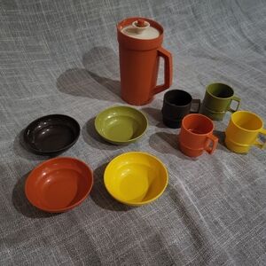 KIDS Vintage TUPPERWARE TOY Dish Set 10 Peices